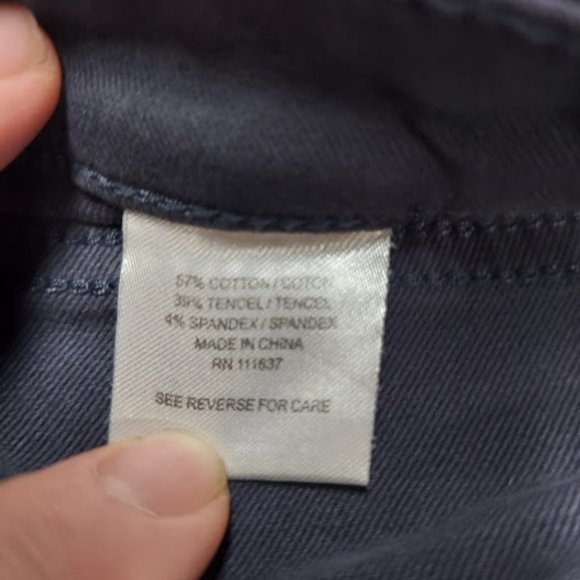 NWT Denim Six Women's Plus Size 28W Navy Utility Pants Zipped Pocket and Sides - Picture 4 of 11